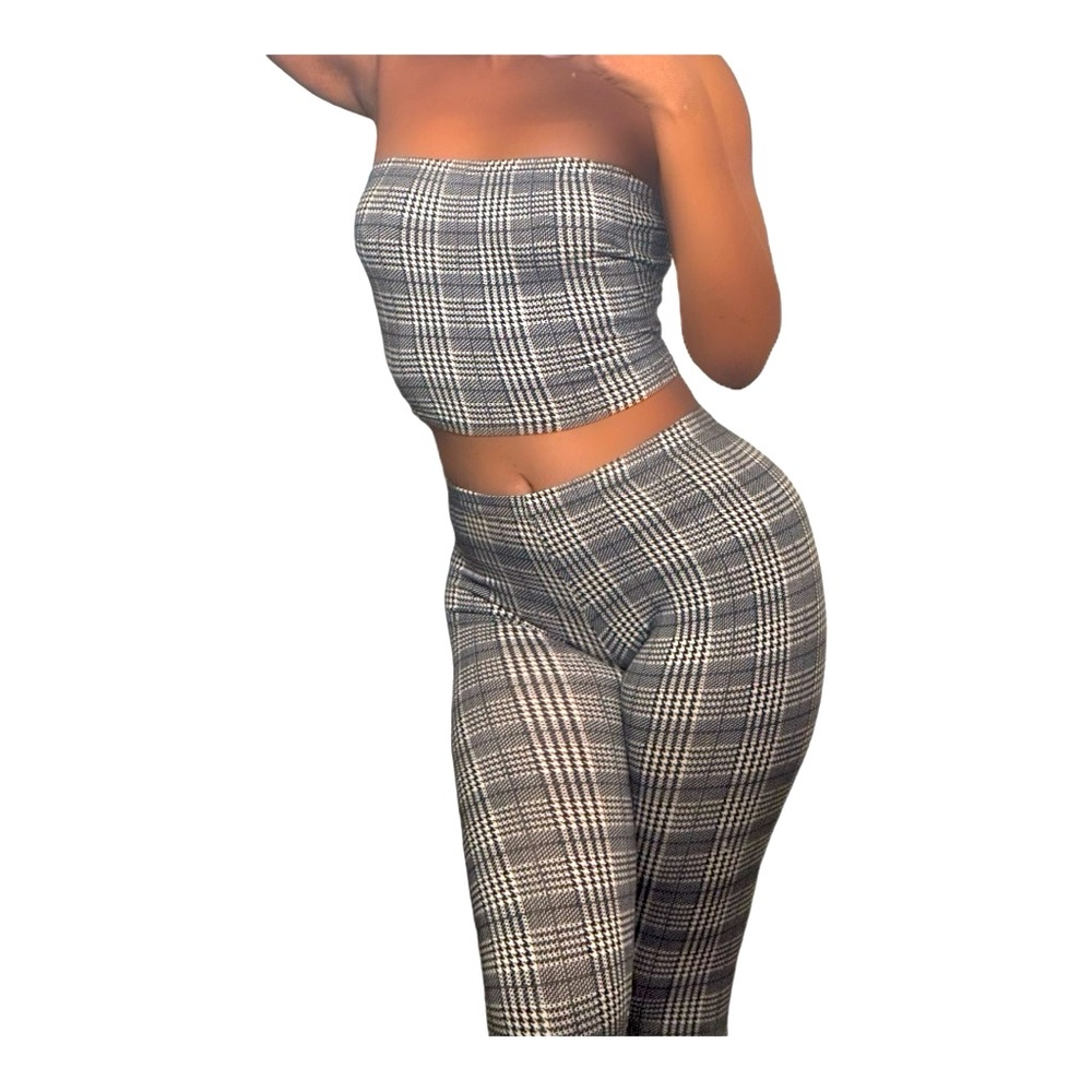 “Clueless” plaid two piece